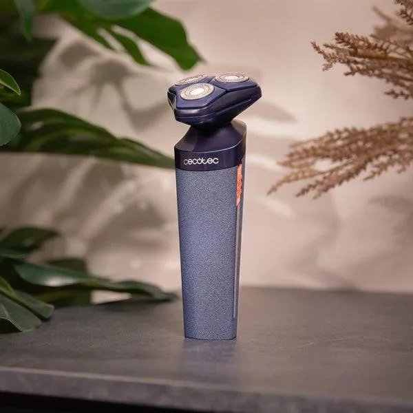 Cecotec PrecisionCare Elit Rasoio Rotativo - Autonomia fino a 70min - 7200rpm - IPX6 - Ergonomico - Lame in Acciaio Inossidabile - Colore Blu Marino