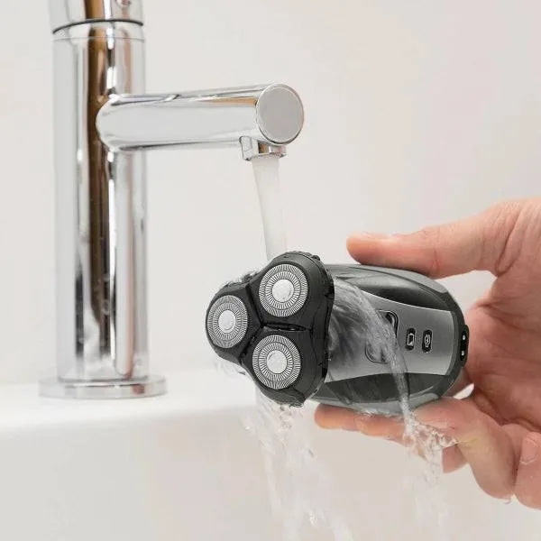 Innovagoods Shavestyler Rasoio 5 in 1 - Autonomia 45min - Batteria 600mAh - IPX7 - Ricaricabile - Acciaio Inossidabile - Multifunzione - Testine Incluse - Include Pettini Guida - 6x9x8cm - Nero