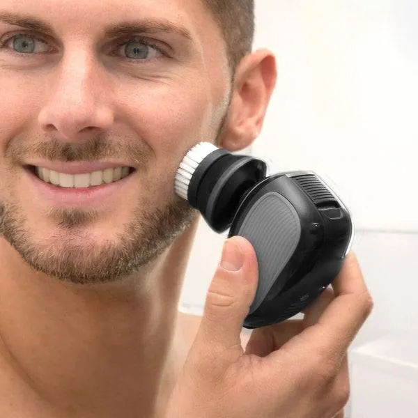 Innovagoods Shavestyler Rasoio 5 in 1 - Autonomia 45min - Batteria 600mAh - IPX7 - Ricaricabile - Acciaio Inossidabile - Multifunzione - Testine Incluse - Include Pettini Guida - 6x9x8cm - Nero