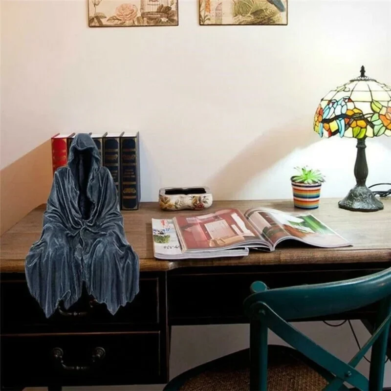 Halloween Decoration Figurine, Grim Reaper for a Shelf with a Matte Finish