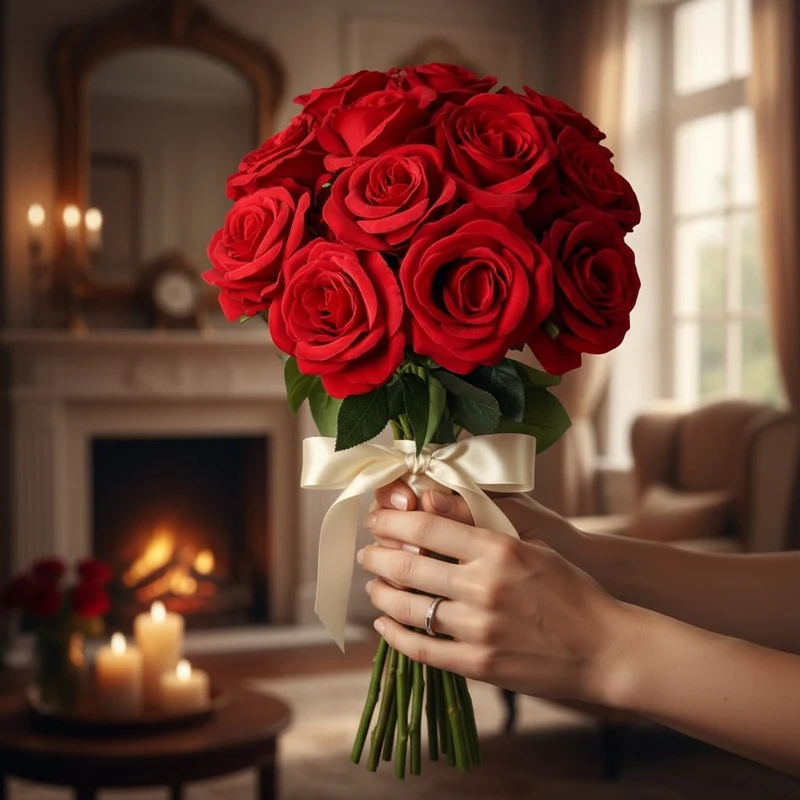 Halloween artificial flowers for a cemetery vase. Lifelike long-stem roses and branches