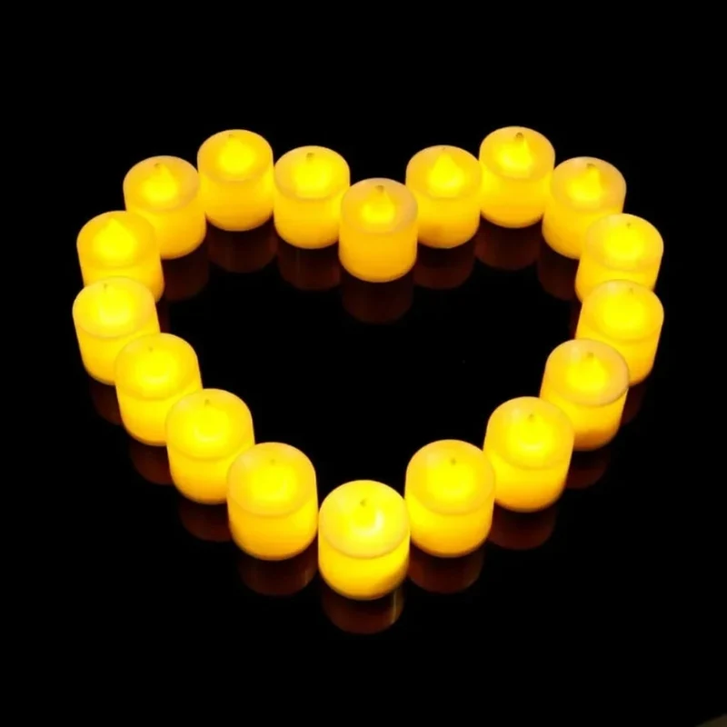 Small battery-operated LED Halloween candles with a flickering flame effect for decoration