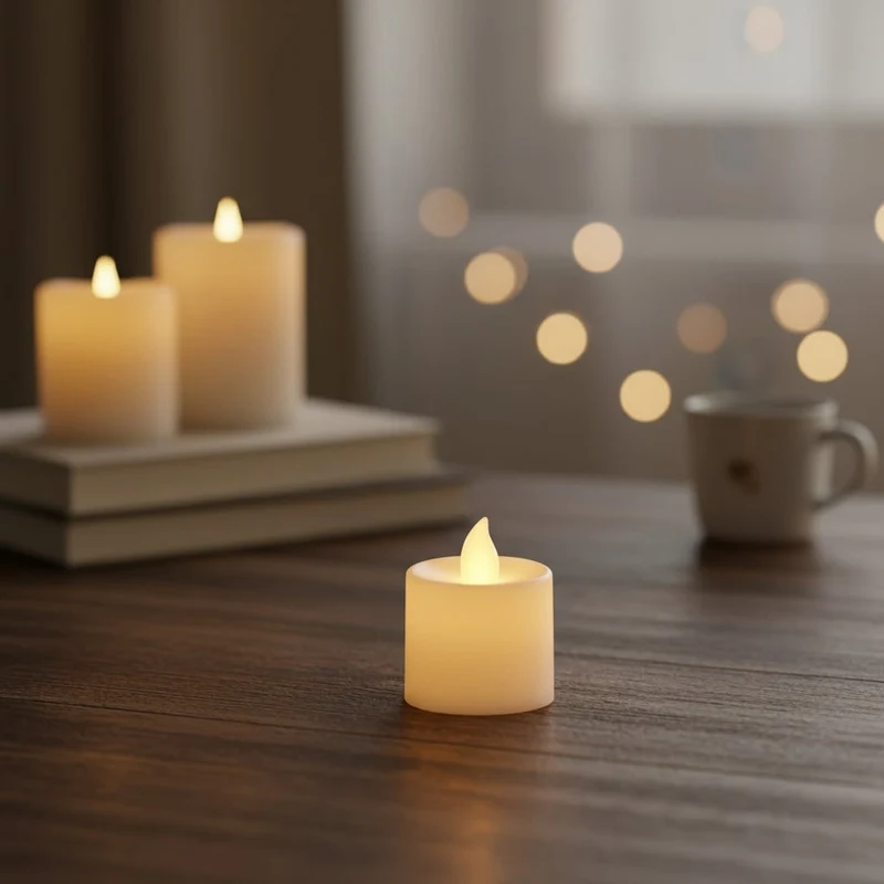 Small battery-operated LED Halloween candles with a flickering flame effect for decoration
