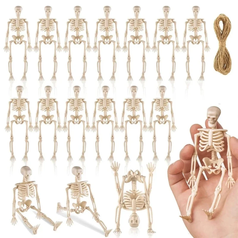 Halloween Decorative Skeletons with Movable Joints for Party Decorations