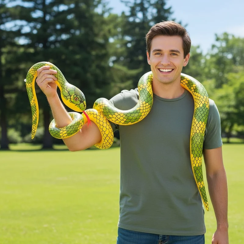 Halloween Inflatable Garden Snake Decoration, Scary Prop for a Haunted House