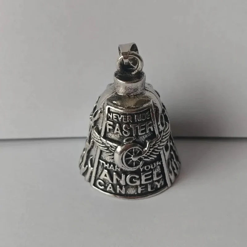 Halloween Motorcycle Bell Lucky Charm Metal Engraved