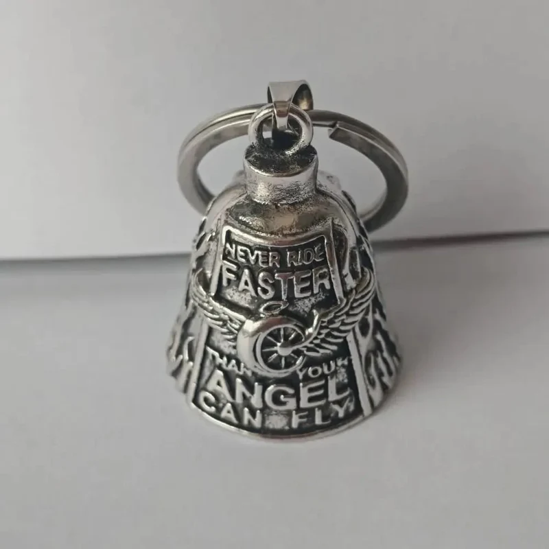 Halloween Motorcycle Bell Lucky Charm Metal Engraved