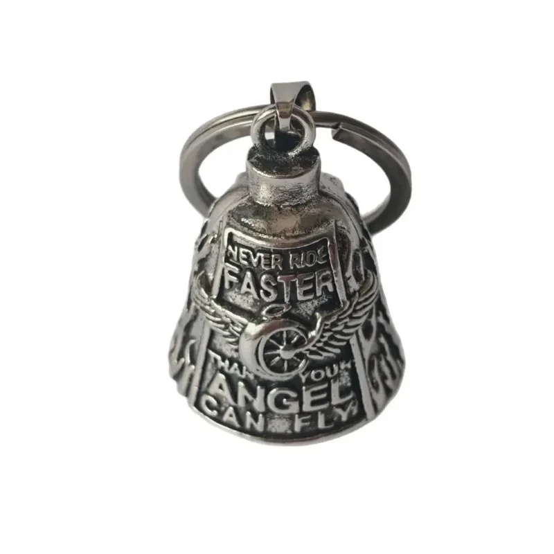 Halloween Motorcycle Bell Lucky Charm Metal Engraved