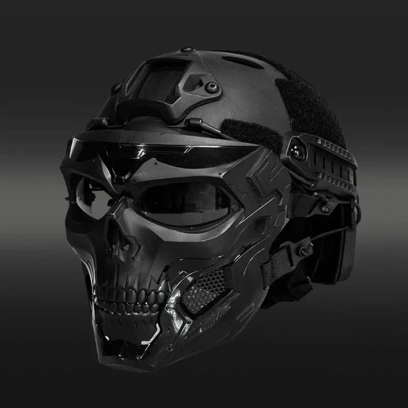 Halloween Tactical Skull Mask with Protective Goggles for a Protective Party