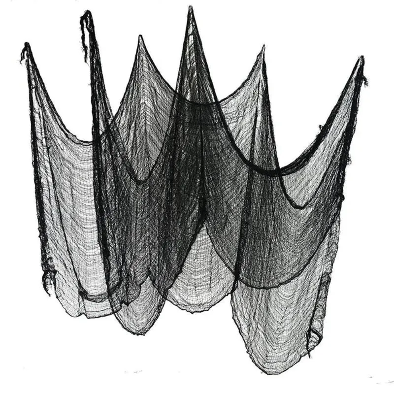 Halloween Black Spider Web Gauze Decoration for Home and Garden