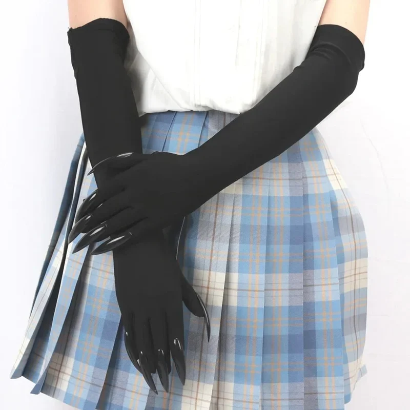 Halloween Long Gloves with Claws Witch Costume Party