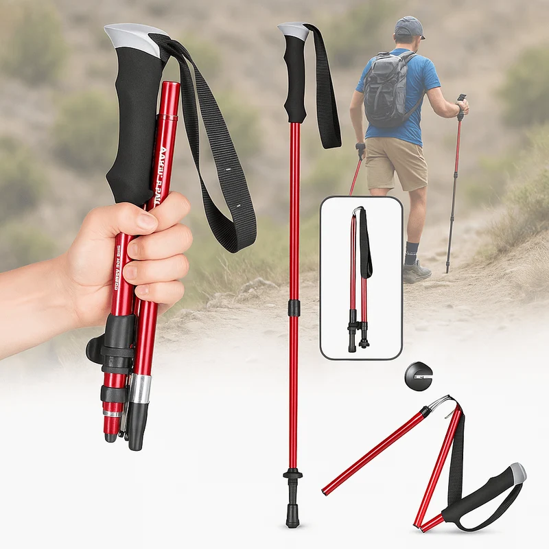 Wandelstokken – Opvouwbaar tot 35 cm en verstelbaar van 110 tot 135 cm