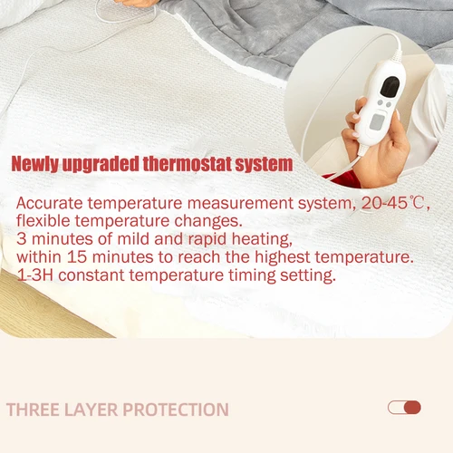 Electric Blanket and Double-Sided Sherpa Blanket with Sheep's Wool Remote Control