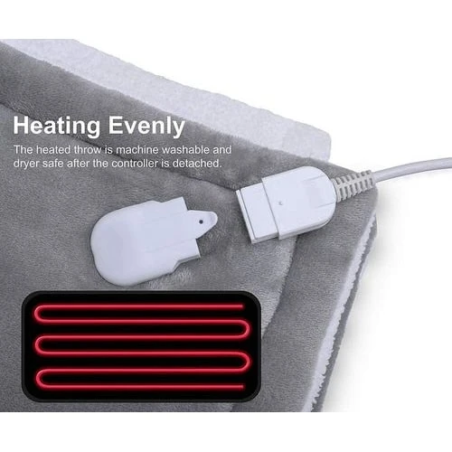 Electric Blanket and Double-Sided Sherpa Blanket with Sheep's Wool Remote Control