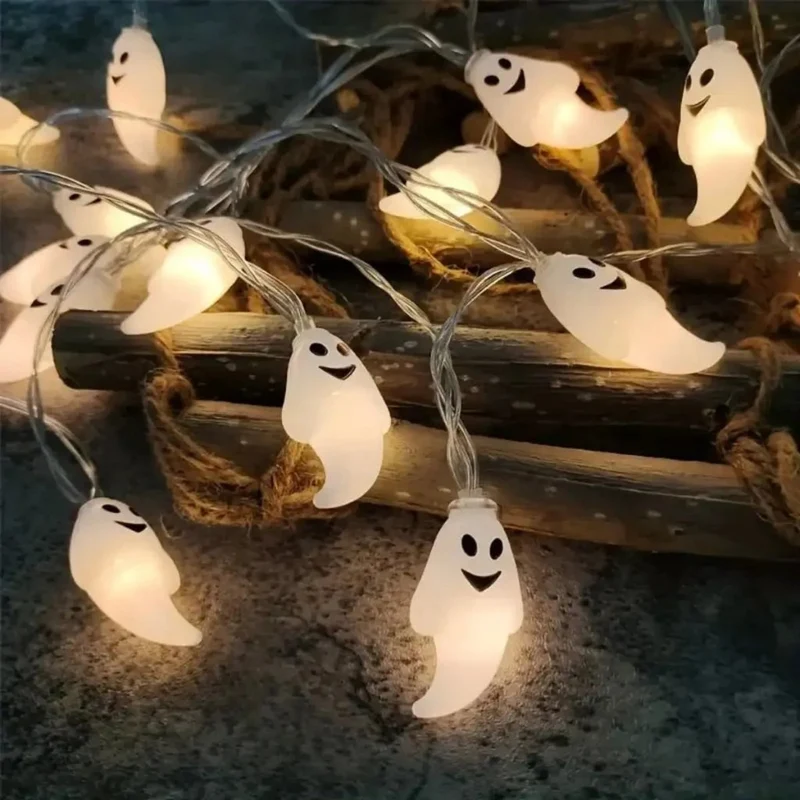 Halloween Ghost LED String Lights for Indoor and Outdoor Decoration