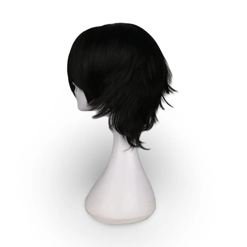 Women's Halloween Anime Cosplay Wig with Black Bangs and Layered Strands