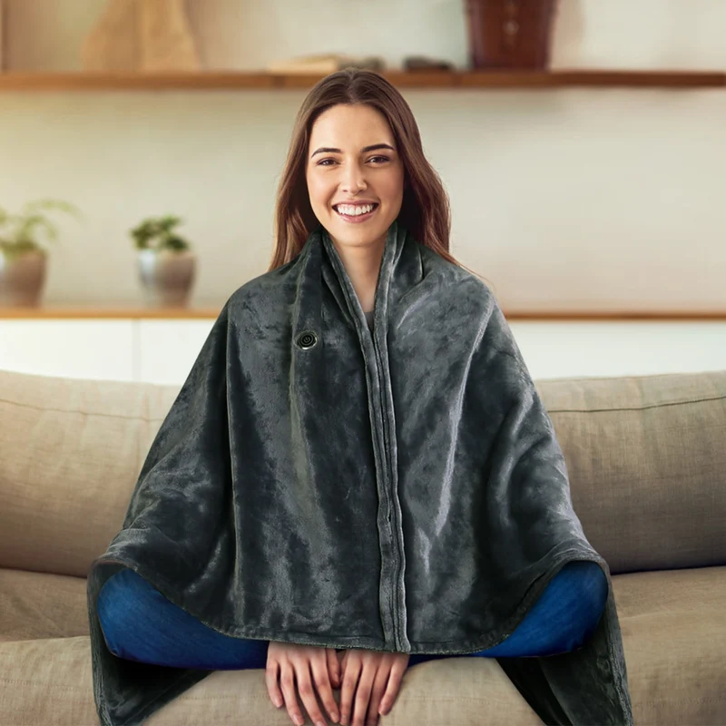 USB Heated Electric Blanket with Shoulder Fastener 150x80 cm 12V