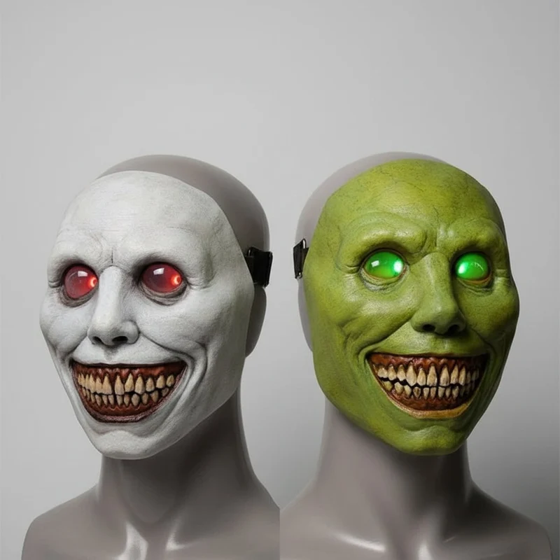 Halloween Latex LED Face Mask, Scary, with a Wide Smile and Elastic Strap
