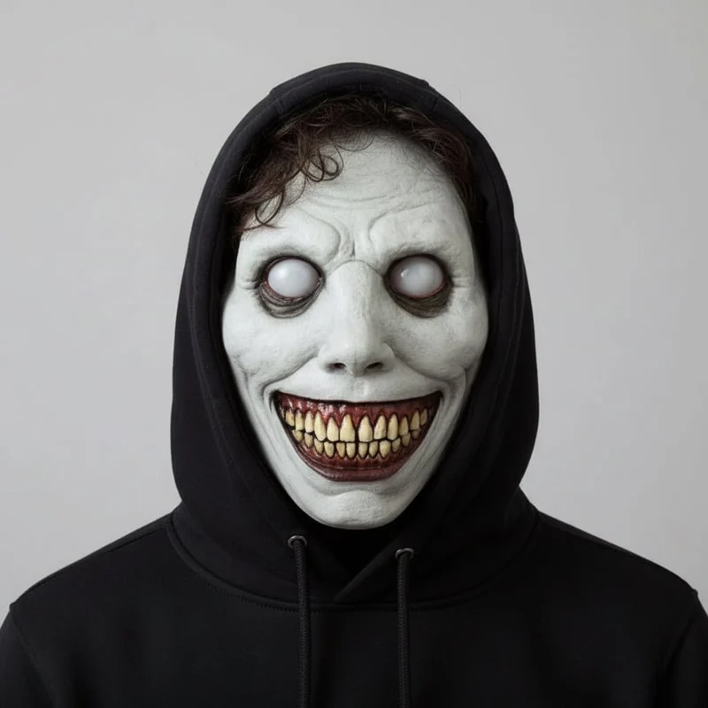 Halloween Latex LED Face Mask, Scary, with a Wide Smile and Elastic Strap
