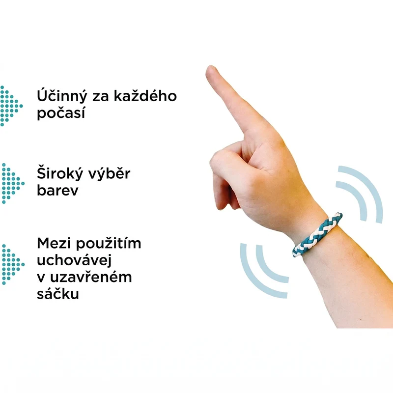 Přírodní Náramek Proti Komárům s Esenciálními Oleji — Balení 12 ks