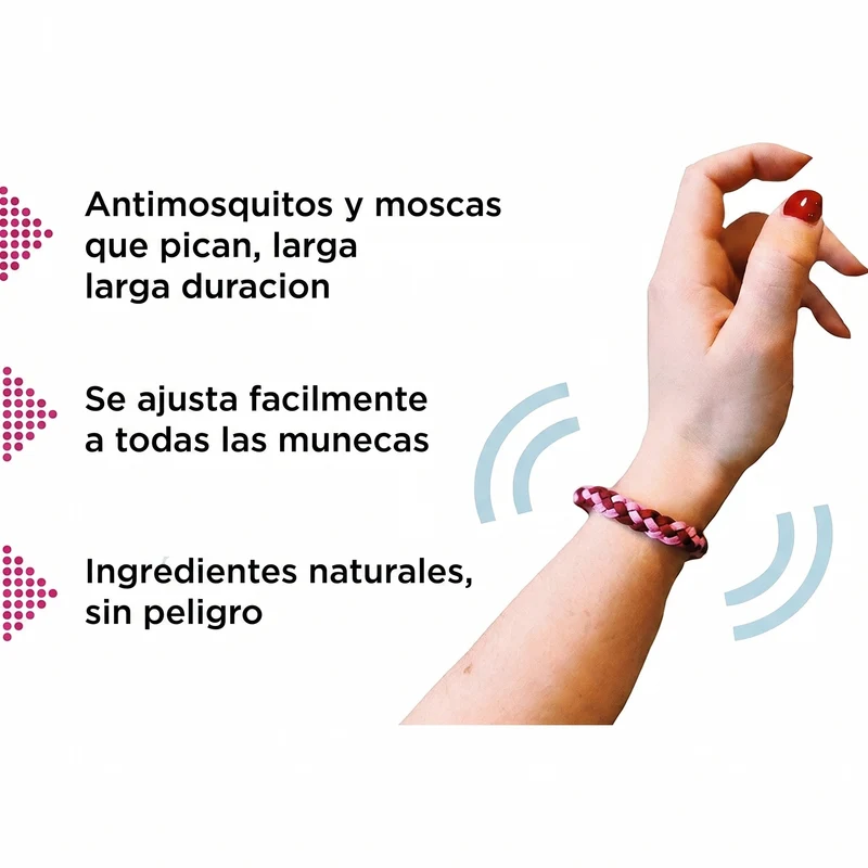 Pulsera Antimosquitos Natural con Aceites Esenciales — Pack de 12