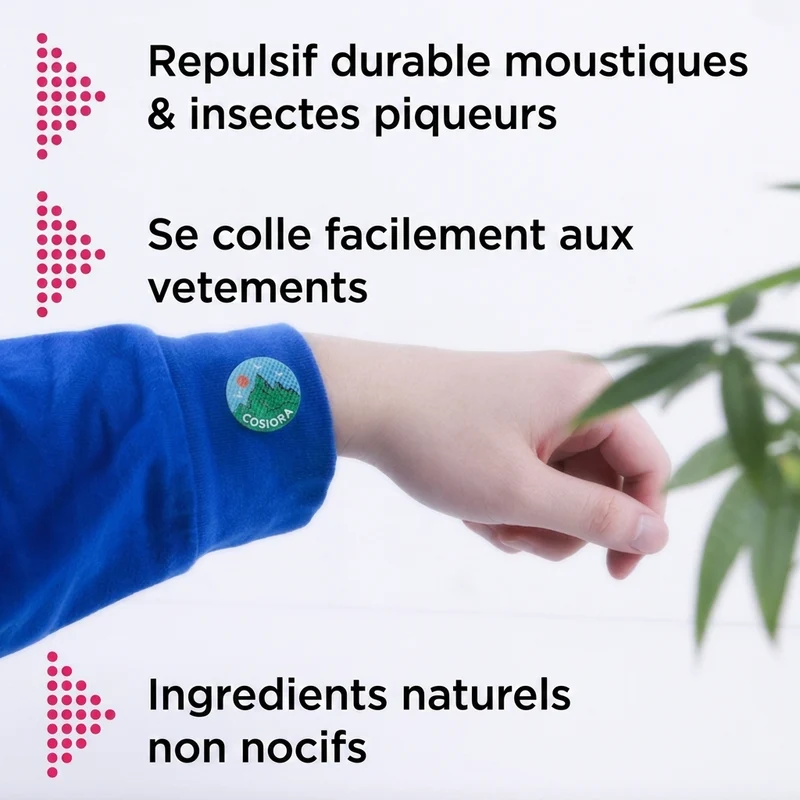 Patchs Anti-Moustique Naturels Cosiora — Pack de 60