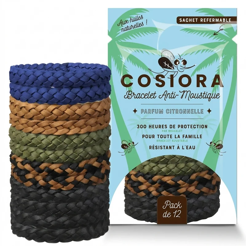 Bracelet Anti-Moustique — Pack de 12