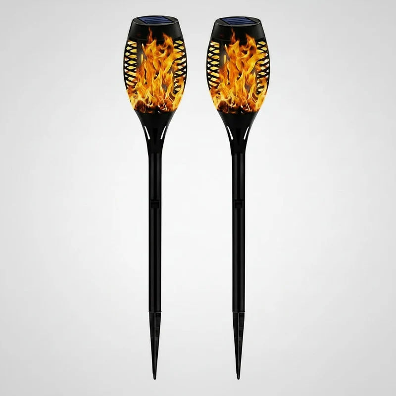 Halloween Solar Garden Lights, Torch with LED Flame Effect, Solar Balcony Lamp