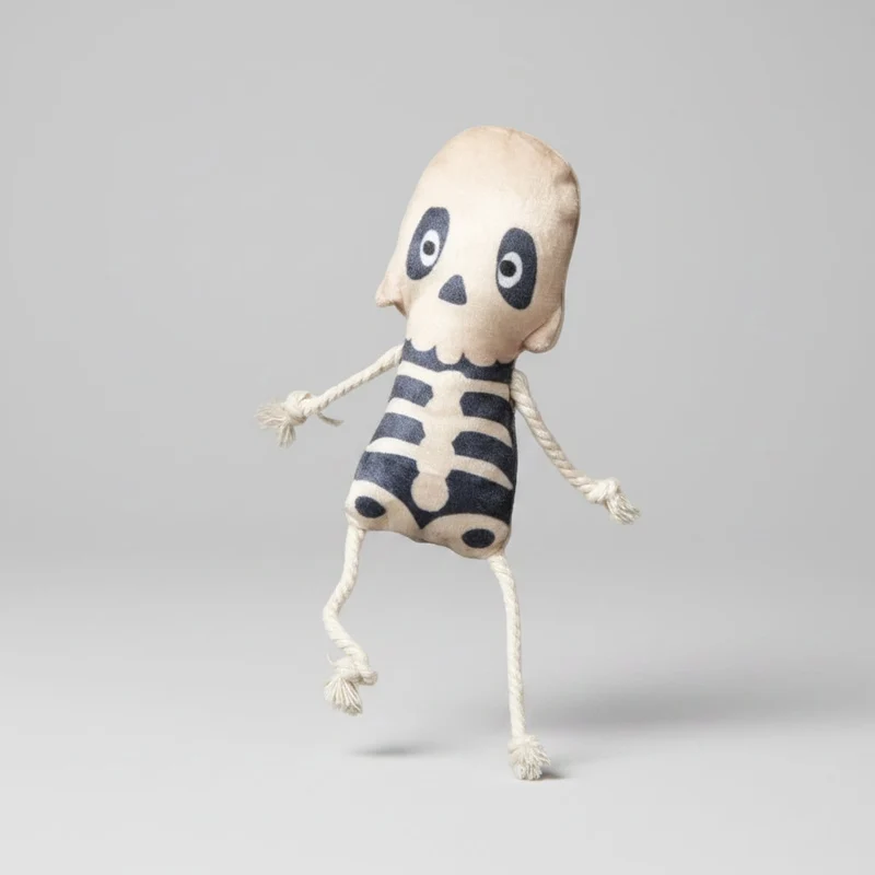 Halloween Plush Cat Toy with Catnip, Ghost, Pumpkin, Skeleton, and Litter Theme
