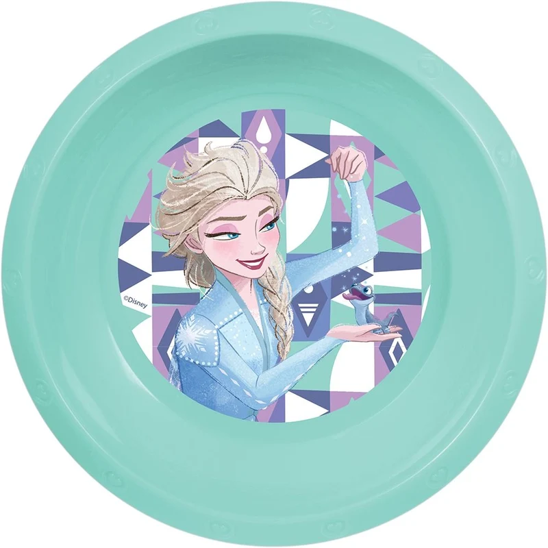 TATAWAY Disney Ciotola azzurra per bambini in plastica Frozen resistente