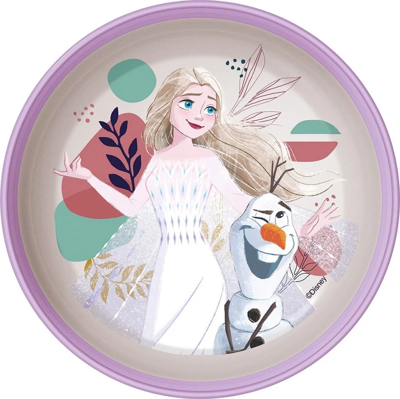 TATAWAY Disney ciotola lilla e bianca per bambine in plastica Frozen Elsa