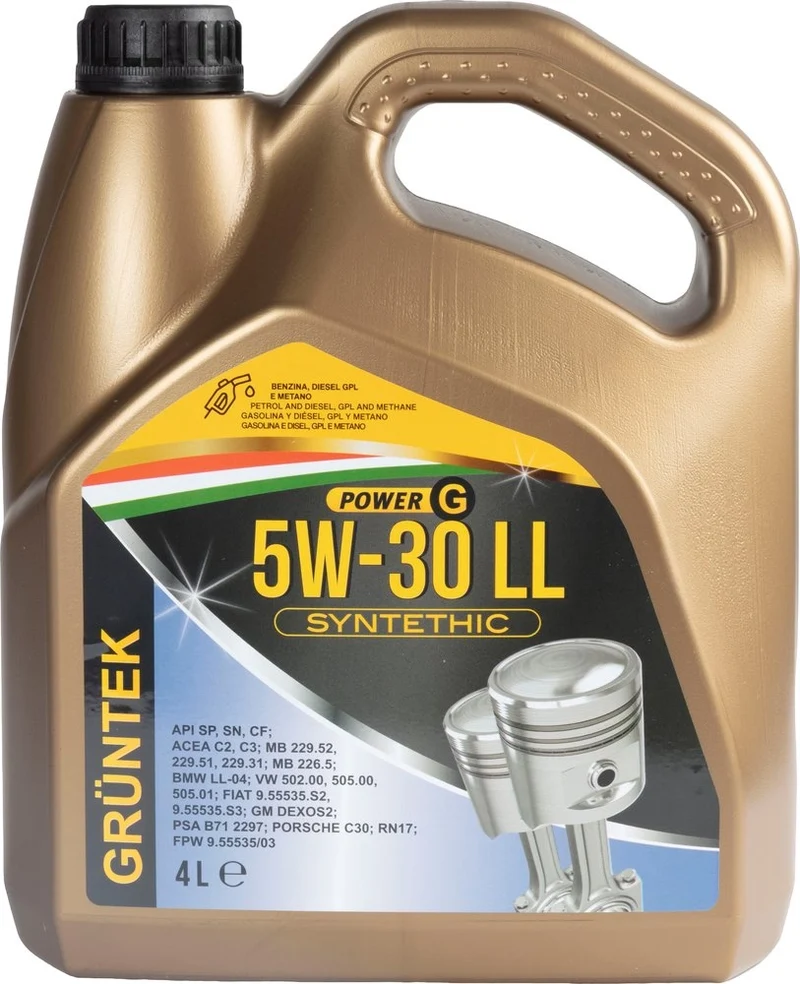 GRUNTEK Olio Lubrificante 5W30 LL C3 4LT Accessorio Originale Uso Quotidiano