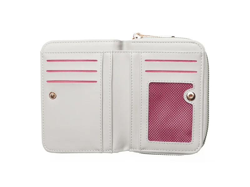 Portafoglio Carrera Bondi a due ante piccolo con zip perimetrale beige