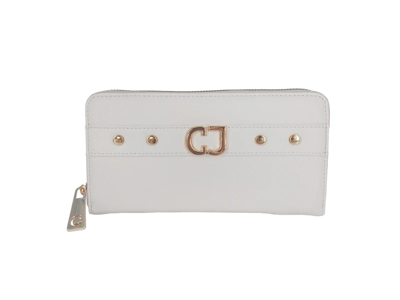 Portafoglio Carrera Bondi con zip perimetrale beige