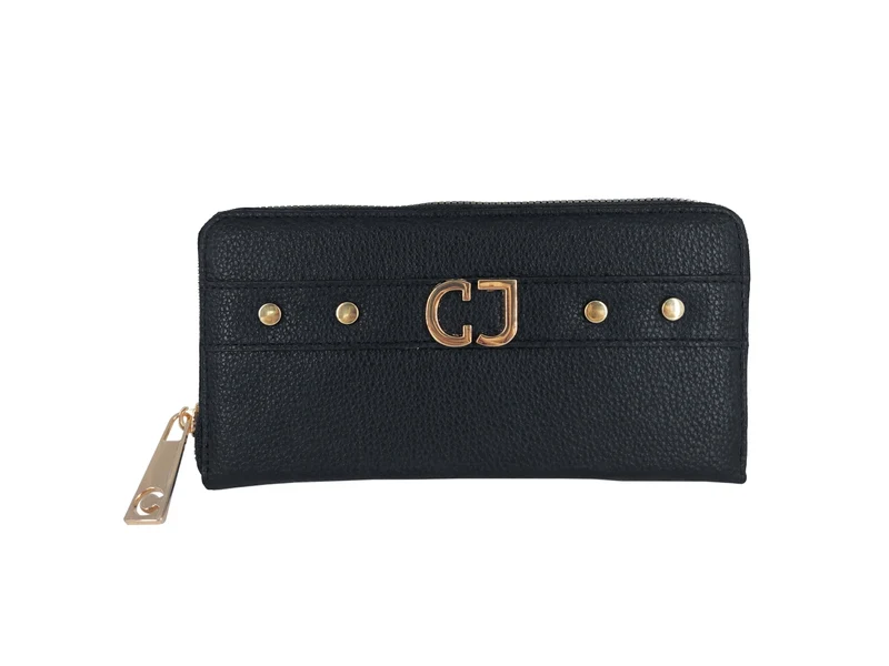 Portafoglio Carrera Bondi con zip perimetrale nero
