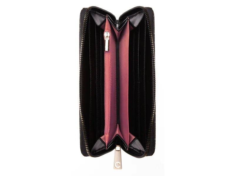 Portafoglio Carrera Bondi con zip perimetrale nero