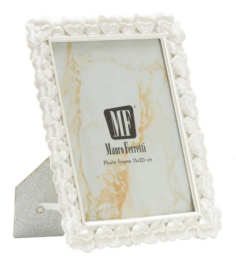 Cornice Hearty 20x1,8x25,3 cm in Resina e Vetro Argento