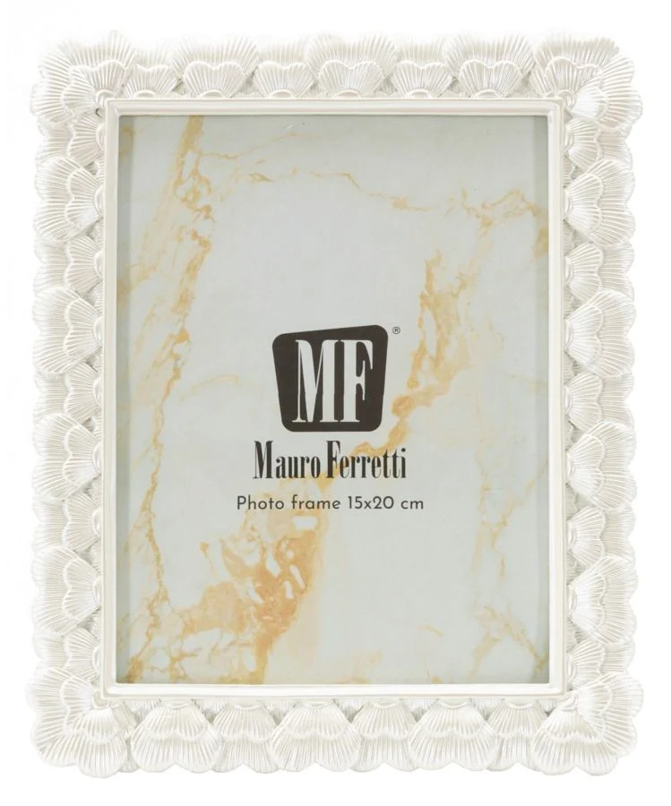 Cornice Hearty 20x1,8x25,3 cm in Resina e Vetro Argento