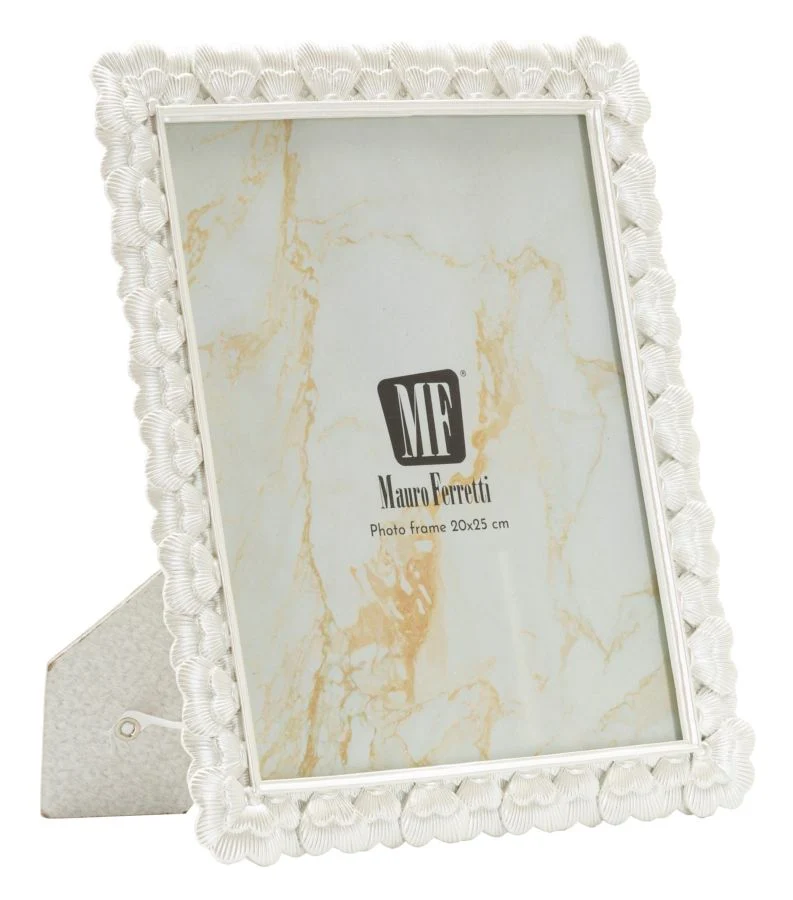 Cornice Hearty 25,3x1,8x30,5 cm in Resina e Vetro Argento