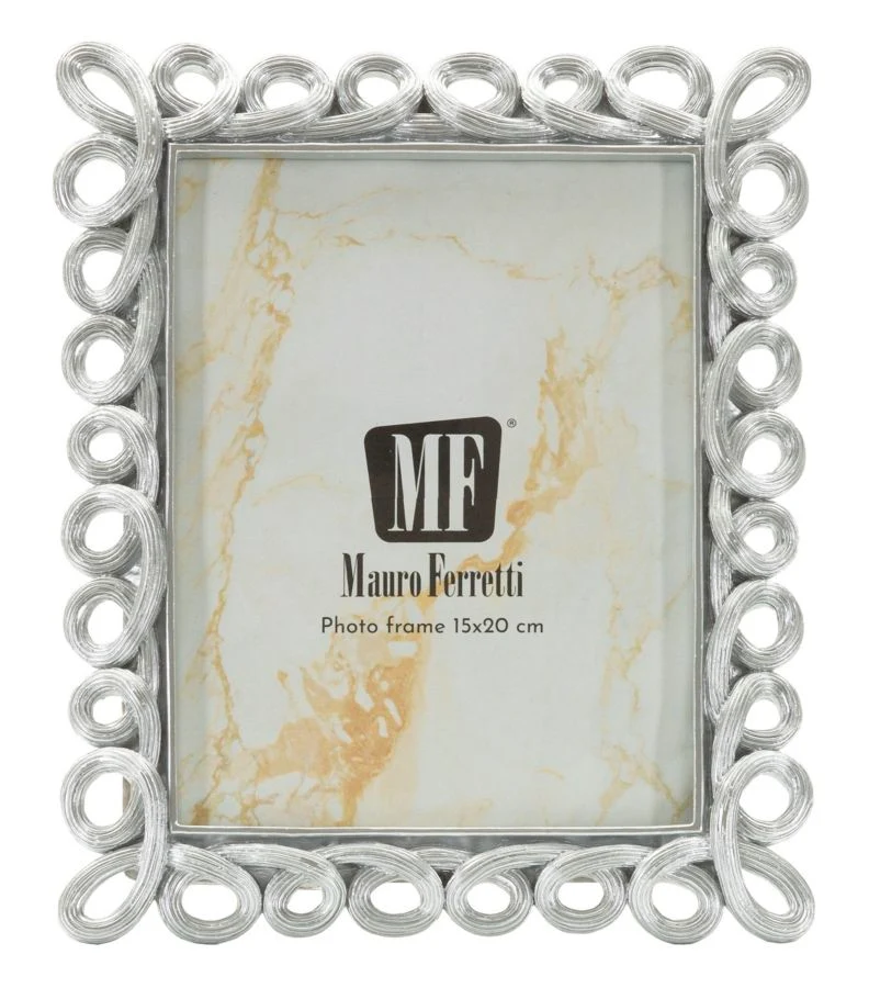 Cornice Hollow 20,8x1,9x25,9 cm in Resina e Vetro Argento
