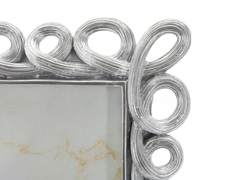 Cornice Hollow 20,8x1,9x25,9 cm in Resina e Vetro Argento