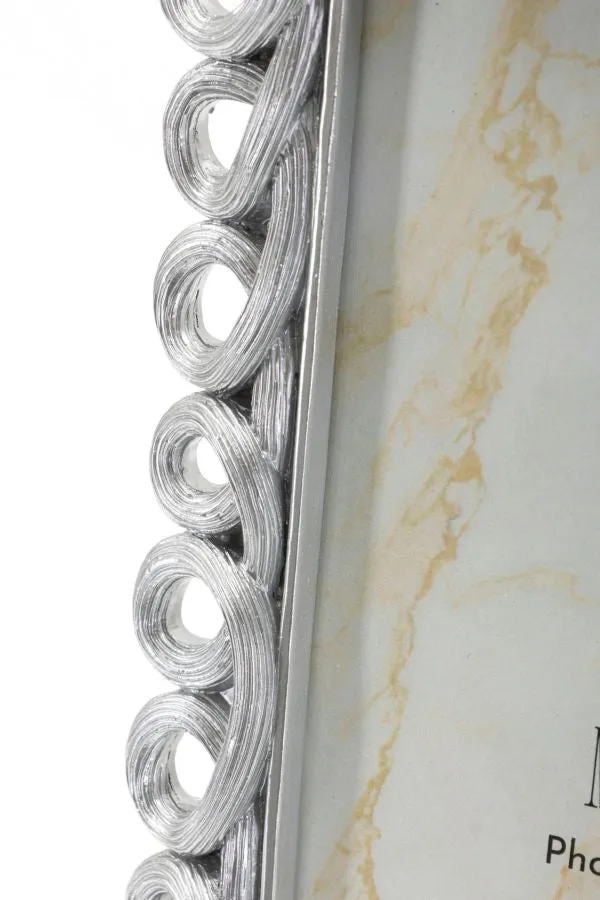 Cornice Hollow 20,8x1,9x25,9 cm in Resina e Vetro Argento