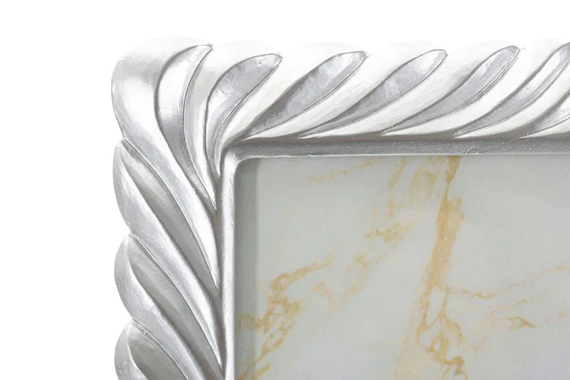 Cornice Carvy 26,3x1,6x31,2 cm in Resina e Vetro Argento