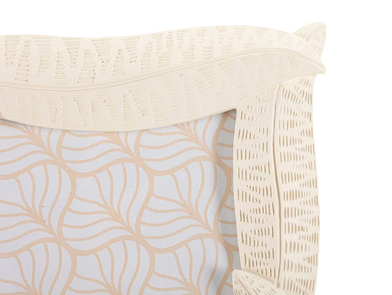 Cornice Snake 19,8x2x24,8 cm in Resina e Vetro Crema