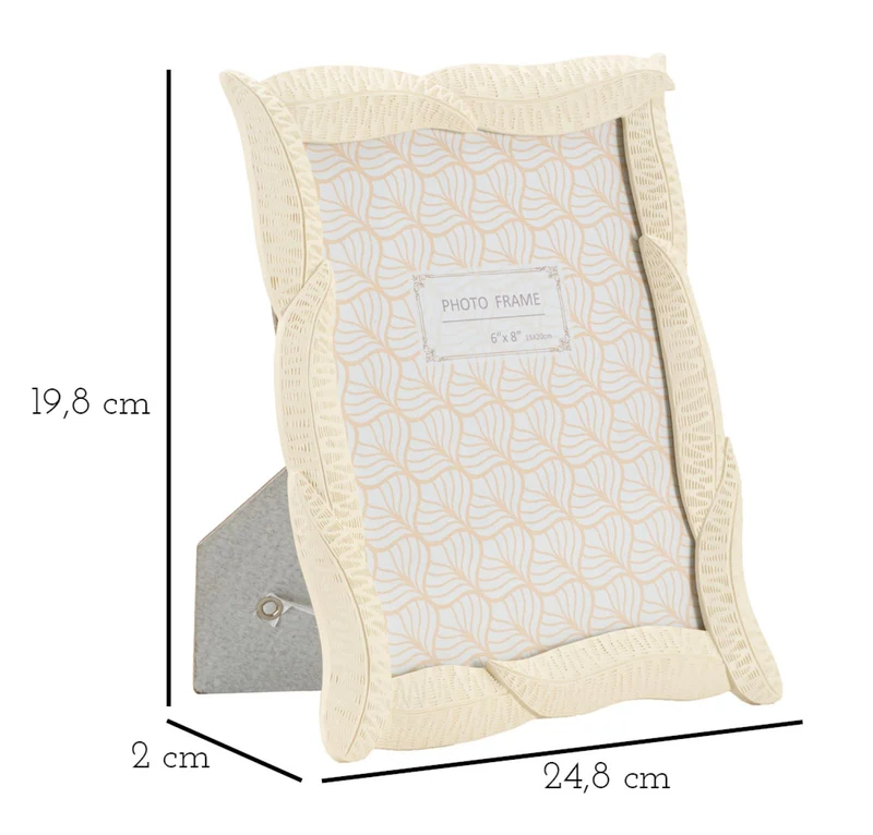 Cornice Snake 19,8x2x24,8 cm in Resina e Vetro Crema