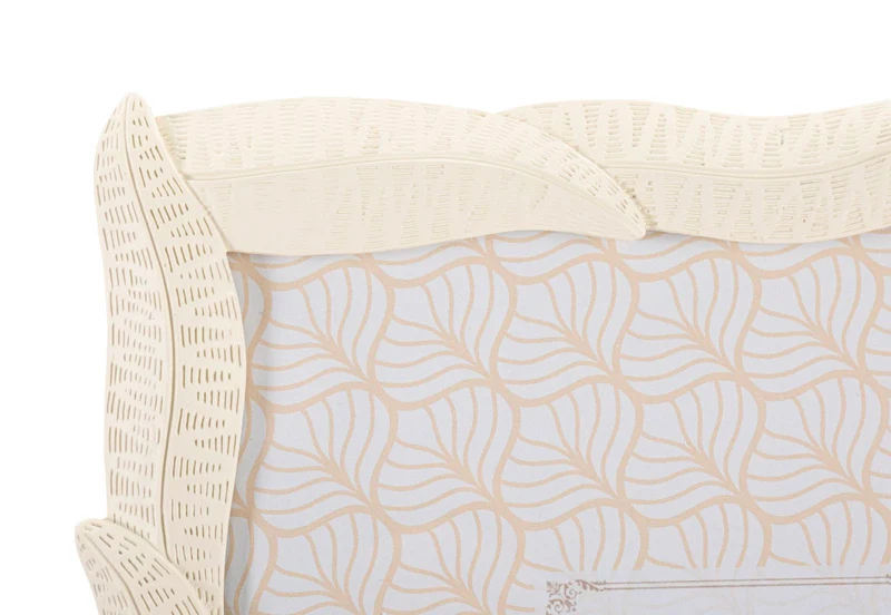 Cornice Snake 25x2x30 cm in Resina e Vetro Crema