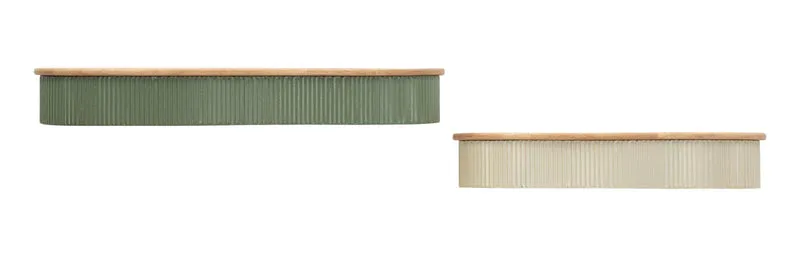 Mensole Frankfurt Coppia 86x18x12 cm in Gomma e Metallo