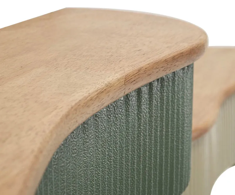 Mensole Frankfurt Coppia 86x18x12 cm in Gomma e Metallo