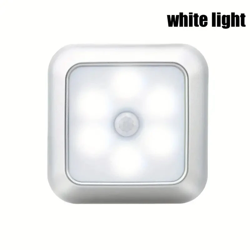 AuroraGlow – Draadloos 6-LED nachtlicht met bewegingssensor voor trap en kast