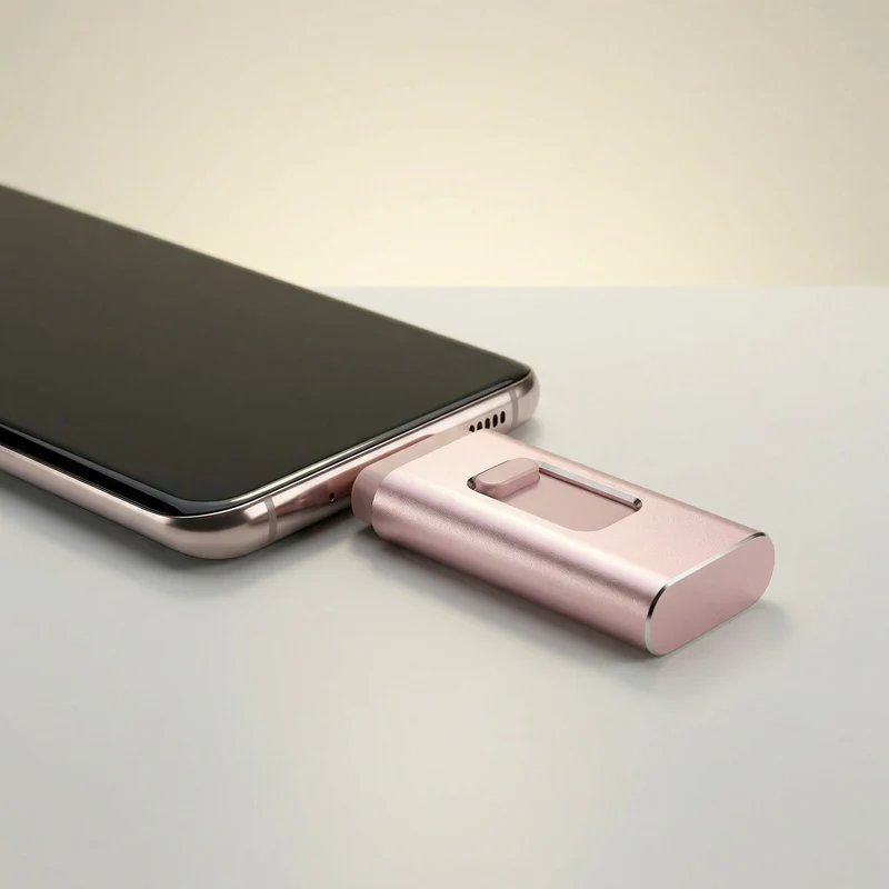 4-in-1 Flashdrive – USB, USB-C, Lightning & Micro-USB voor Mobiel en Laptop